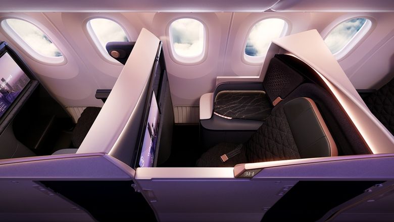Riyadh Air luxury cabin interiors on new Saudi airline.