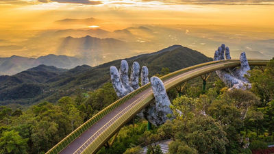 The Golden Bridge at Ba Na Hills, Da Nang.