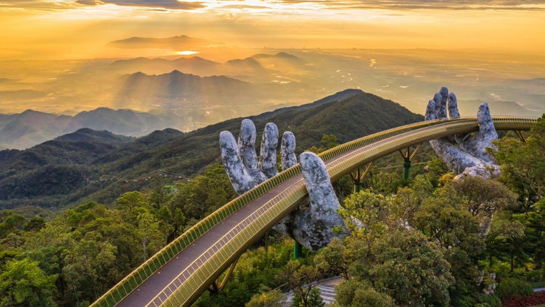 The Golden Bridge at Ba Na Hills, Da Nang.
