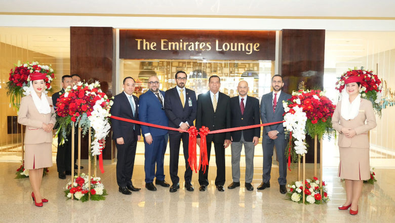 Emirates lounge launch ceremony