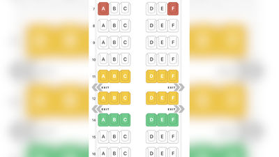 Seat Guru highlighted the best seats in green, the worst in red and those to approach with caution in yellow.