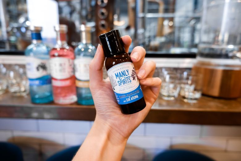 Manly Spirits is giving away hand sanitisers with every bottle of spirts sold.