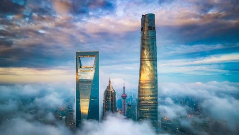 The world's tallest hotel: J Hotel Shanghai Tower.