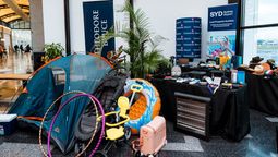 Items going under the hammer include 60 bottles of alcohol, 40 e-readers and ski boots.