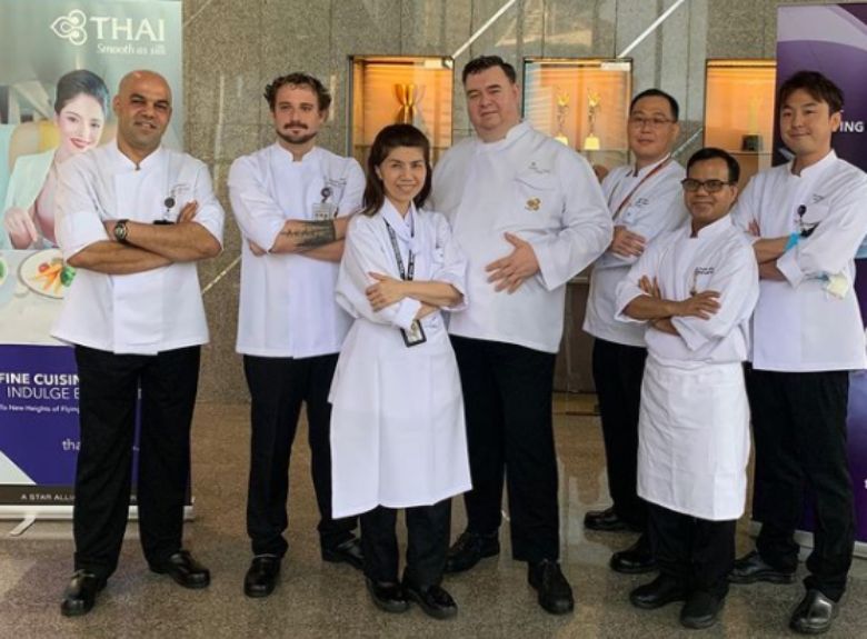 Thai Airways' catering team is now serving in-flight specials such as halal chicken biryani, nam phrik long ruea (fermented shrimp chilli paste with sweet pork and crispy-fluffy fish) and a special salad sauce for on-ground consumers.
