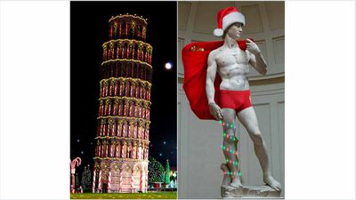 The world’s icons – all dressed up for the festive season