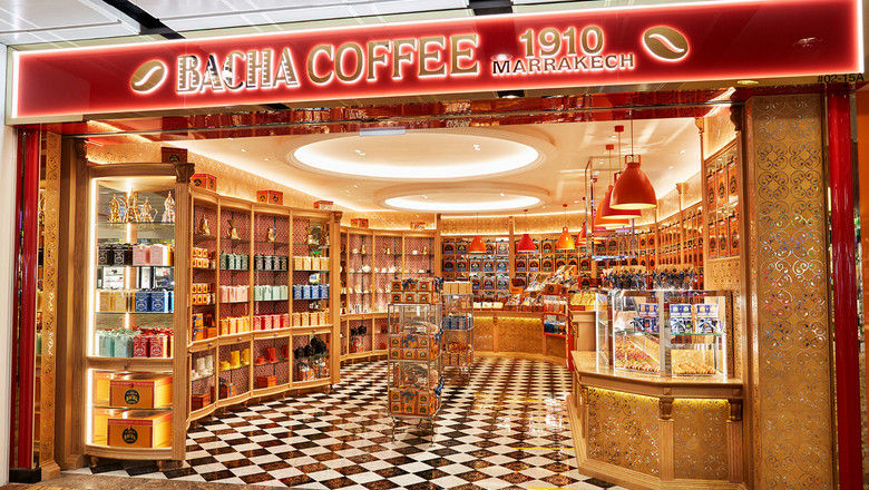 Tourists are attracted to Bacha Coffee’s glitzy packaging and swish stores, inspired by the Dar el Bacha palace in Marrakech.