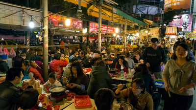 Night market in Kaohsiung, Taiwan, a low risk country according to Drum Cussac.