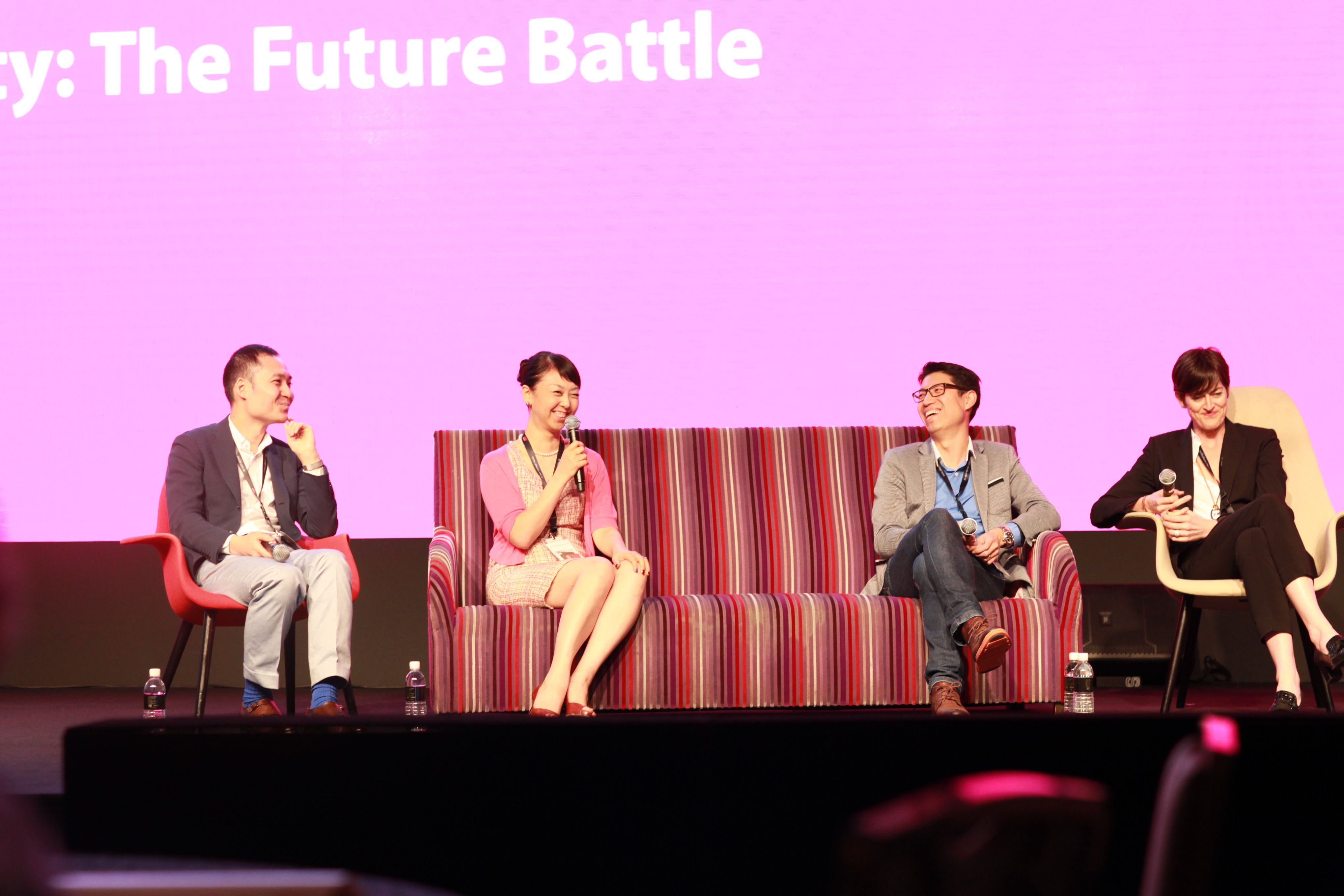 L-R: Takashi Yokaichiya, Rakuten Travel; Aya Aso,, Agora Hospitalities Group; Steve Hui, iFLYFlat; Louise Daley, Accor Advantage Plus