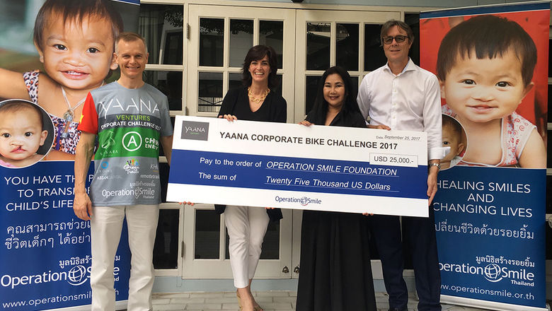 In 2017 riders in the YAANA Corporate Challenge raised US$25,000 for Operation Smile.