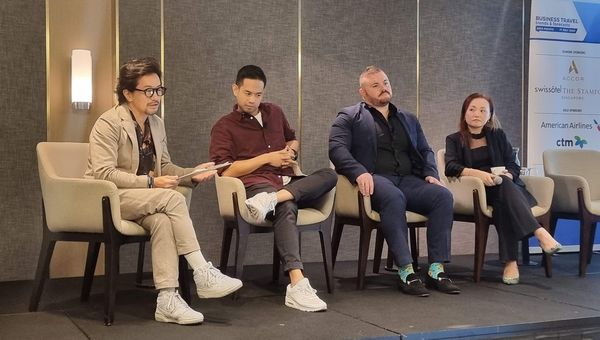 From left: Kei Shibata, Travel.jp, Trip101 & WiT Japan & North Asia; Sani Gouw, TruTrip; Ben Wedlock, BCD Travel; Brenda Quek, Ernst & Young. From left: Kei Shibata, Travel.jp, Trip101 & WiT Japan & North Asia; Sani Gouw, TruTrip; Ben Wedlock, BCD Travel; Brenda Quek, Ernst & Young.