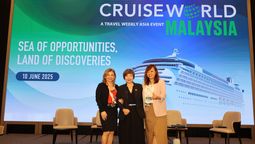 From left: Irene Chua, VP, Northstar Travel Group; Chanet Ham, director, Xpedition Travel; Xinyi Liang-Pholsena, editorial director, Northstar Travel Group