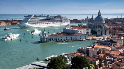 The ban on large cruise ships in the Venetian Lagoon means that vessels to anchor outside and use tenders for access to the Port of Venice.
