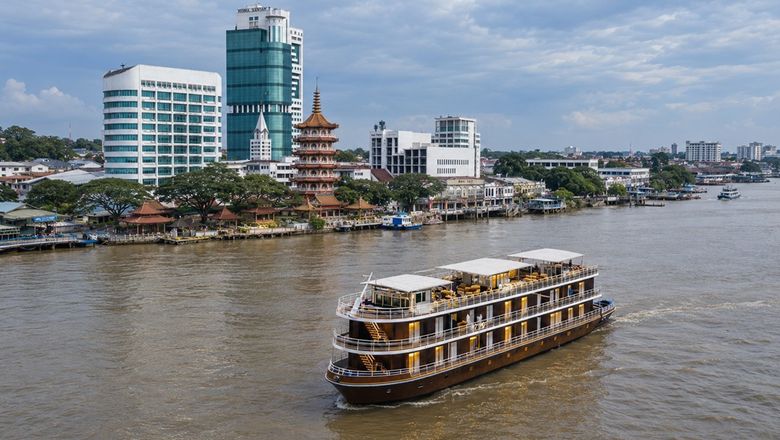 With room for just 32 guests, the vessel offers an intimate way to explore the Rajang River, with river-facing cabins, a lounge and a sun deck for taking in the passing scenery.