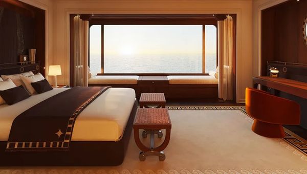 Recurring art deco influences are understated in the 54 suites, which can accommodate 110 guests. Recurring art deco influences are understated in the 54 suites, which can accommodate 110 guests.