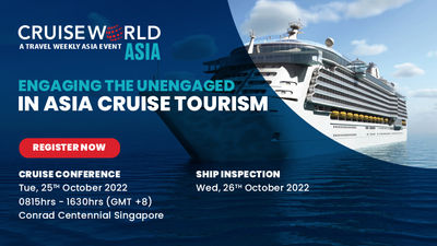 CruiseWorld Asia 2022 will take place as a live event in Singapore this year, comprising a full-day cruise conference on 25 October and ship inspection programme on 26 October.