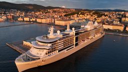 The Silver Nova docked at Trieste, Italy.