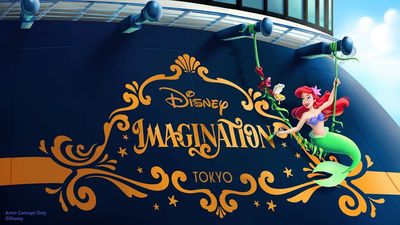 An artist’s impression of Disney Imagination, scheduled to begin sailing from Tokyo in spring 2029.