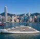 An AI-generated rendering of Emerald Xara in Hong Kong harbour. The yacht is set to join Scenic Group’s fleet in 2028, expanding its Asia-Pacific offering.