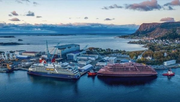 Lindblad Expeditions' National Geographic Endurance and Resolution under construction at the Ulstein shipyard in Norway. Lindblad Expeditions' National Geographic Endurance and Resolution under construction at the Ulstein shipyard in Norway.