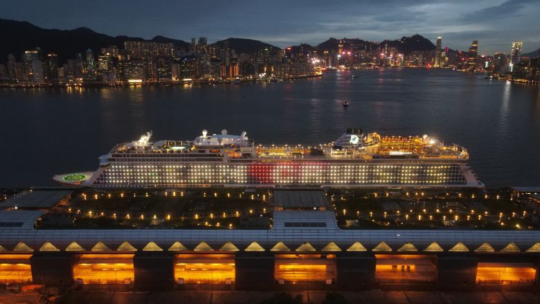 Genting Dream docked at Kai Tak Cruise Terminal.
