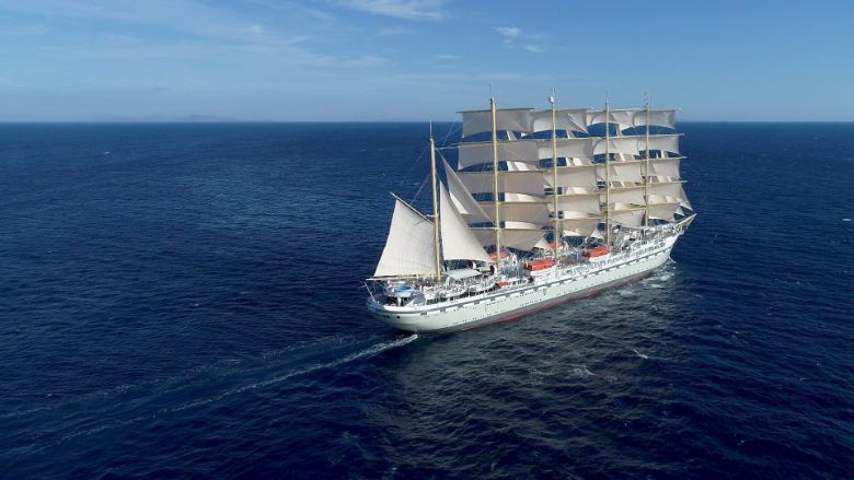 Largely powered by sails instead of propulsion engines, the ship is a near replica of the 1913-built ocean vessel France II.