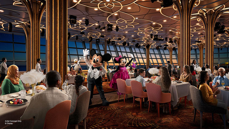 Millennials are drawn to Disney Adventure sailings for its themed dining (pictured: Hollywood Spotlight Club), entertainment, beloved characters, and attractive discounts or offers.
