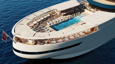 A rendering of the pool deck on the Four Seasons I.