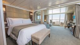 When guests book an onboard accommodation two categories down from a penthouse suite, they can be upgraded to the penthouse suite.