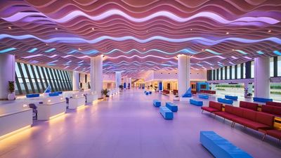 The terminal’s interiors blend modern architecture and Mumbai’s maritime heritage.