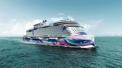An artist’s impression of Norwegian Aura, whose anticipated early delivery has enabled two additional Mediterranean sailings in May 2027.