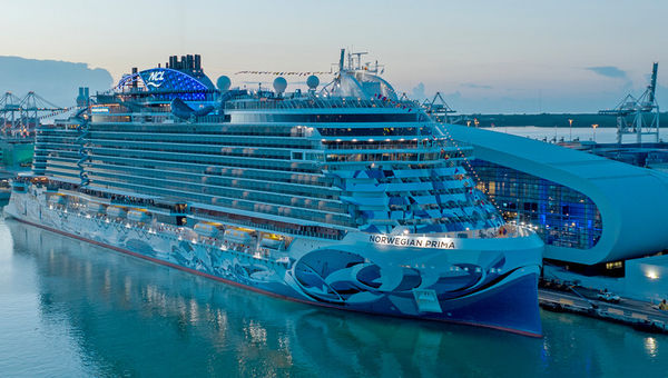 NCLH CEO Frank Del Rio urged travel advisors to "press on the value proposition" of cruises. Pictured: The new Norwegian Prima at Miami. NCLH CEO Frank Del Rio urged travel advisors to "press on the value proposition" of cruises. Pictured: The new Norwegian Prima at Miami.