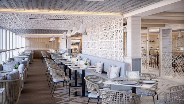Aquamar Kitchen is one of the new dining spaces aboard Oceania Vista.