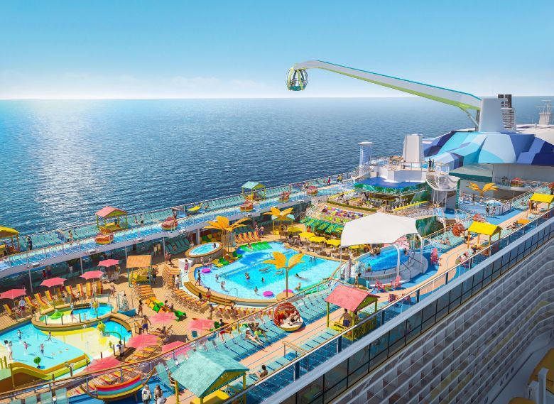 Debuting May 2021 in Haifa, Israel for her inaugural summer season, Odyssey of the Seas will have a two-level pool deck featuring two resort-style pools, a kids aqua park and four whirlpools.