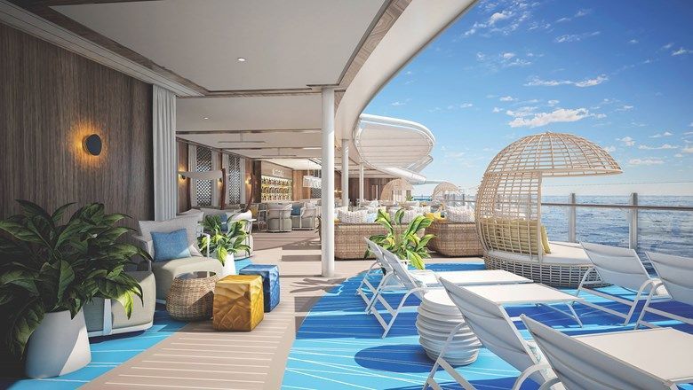The Wonder of the Seas' Suite Neighbourhood will have an elevated Suite Sun Deck with a plunge pool, bar, loungers and nooks.