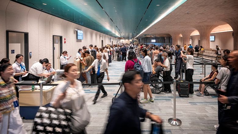 The upgrade includes a new check-in hall on level 1 with 70 counters.