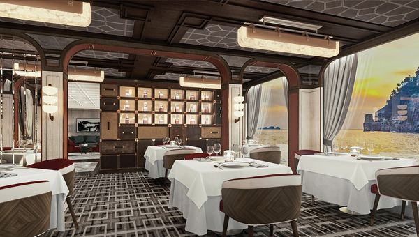Prime 7 is a luxury take on an American steakhouse onboard Seven Seas Grandeur. Prime 7 is a luxury take on an American steakhouse onboard Seven Seas Grandeur.