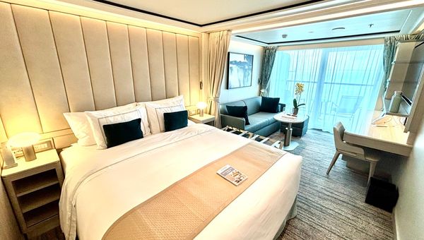 The Superior Veranda Suite, one of the 13 suite categories of Silver Ray. The Superior Veranda Suite, one of the 13 suite categories of Silver Ray.