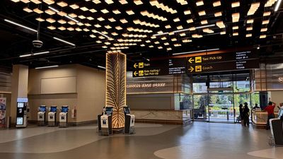 The new terminal features 25 self-service kiosks and 46 automated immigration clearance lanes.