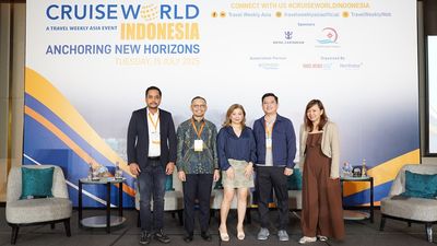 From left: Purwa Adi Gurnita, Garuda Indonesia; Eddy Soemawilaga, AirAsia; Irene Chua, Northstar Travel Group; Chee Chian Seah, Singapore Airlines; Xinyi-Liang Pholsena, Northstar Travel Group