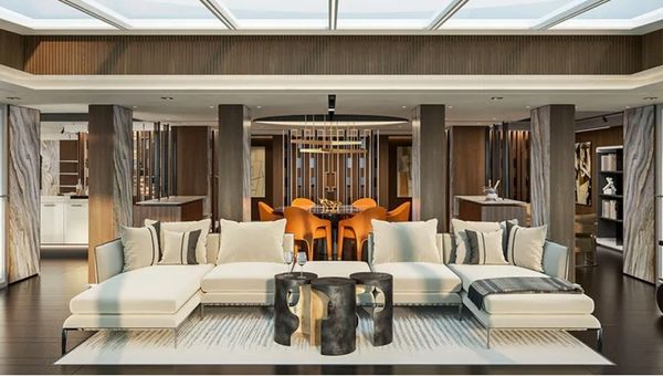 The Skyview Regent Suite on the upcoming Seven Seas Prestige will be the largest cruise ship suite ever built. The Skyview Regent Suite on the upcoming Seven Seas Prestige will be the largest cruise ship suite ever built.