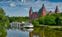 Viking Longship on the Main River, Germany.