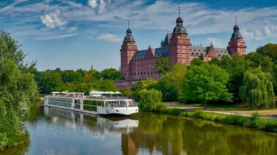 Viking Longship on the Main River, Germany.