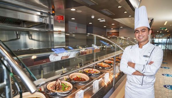 New dedicated corners for halal cuisine and farm-to-table fares for vegetarians have been available since last year's December festive sailings. New dedicated corners for halal cuisine and farm-to-table fares for vegetarians have been available since last year's December festive sailings.