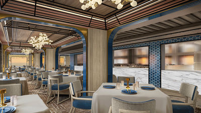 Azure will reflect flavours from around the Mediterranean.