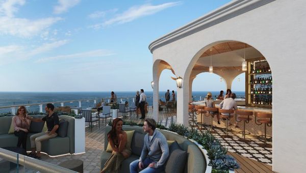 The Sunset Bar is a Moroccan-inspired venue with cascading terraces on the ship’s aft. The Sunset Bar is a Moroccan-inspired venue with cascading terraces on the ship’s aft.