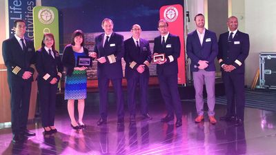 Captain Vittorio Cantu (4th from left) with STB’s Wong Jiali (3rd from left) and Celebrity Cruises’ staff.