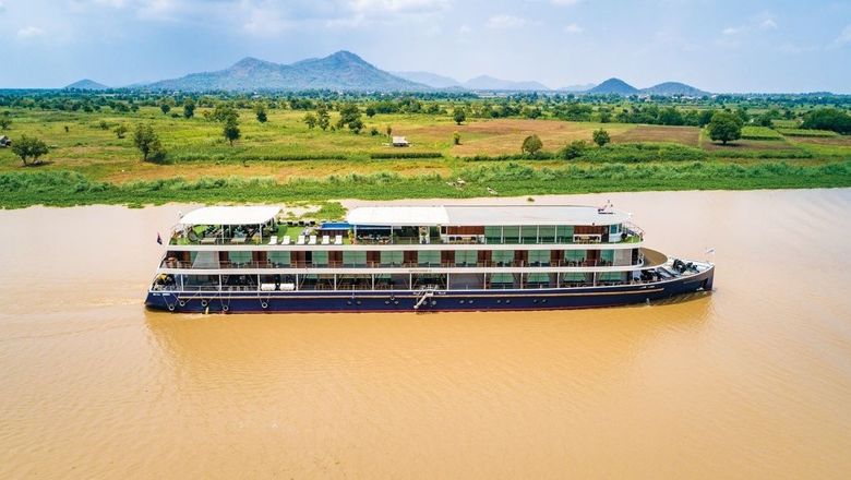 The RV Indochine II has 32 cabins on two decks and can accommodate 62 passengers.