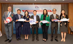 Welcome to Hong Kong: (L-R) Colin Kerr, SVP, Entertainment, StarDream Cruises, Michael Goh, president, StarDream Cruises, Anges Ho, acting deputy commissioner for Tourism Commission,Colin Au, CEO & executive director, StarDream Cruises, Marilyn Tham, general manager, Mega Events, MICE & Cruise of Hong Kong Tourism Board, Tommy Tam, chairman of Hong Kong Travel Industry Council and Ling Sit, AVP – Sales, StarDream Cruises.