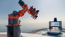 The Robotron ride on the MSC Seascape enables guests to choose their music, sights and sounds as they are whipped around.